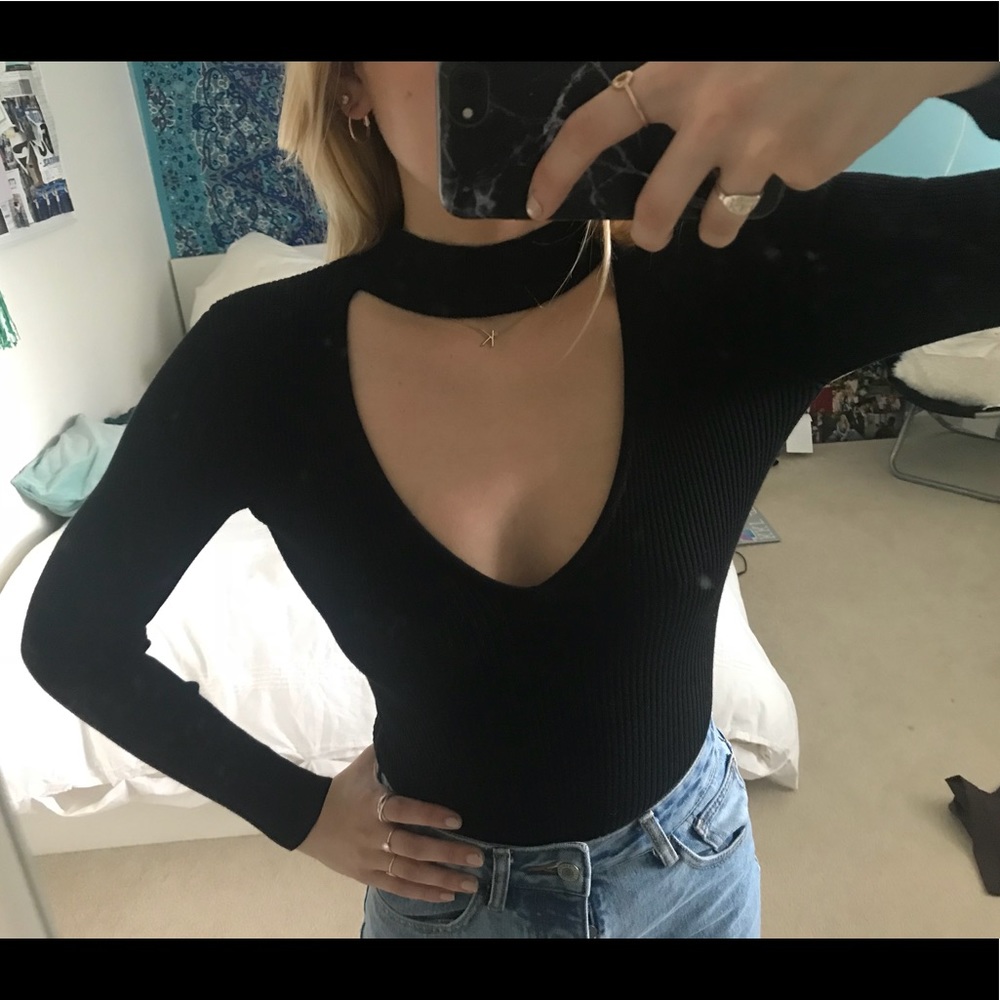 Missguided Black cut out bodysuit
